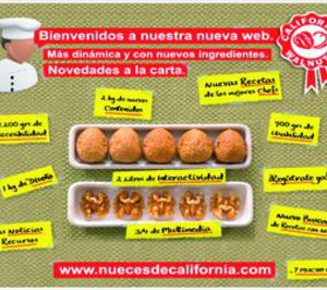 Nueces de California estrena web con acento gastronómico