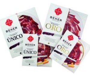 Beher lanza jamón de bellota cortado a mano