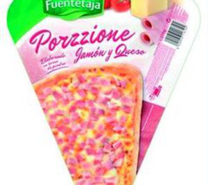 Fuentetaja lanza pizza en porciones en la gran distribución