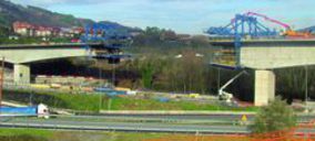 Doka construye la parte central del viaducto sobre el río Nervión