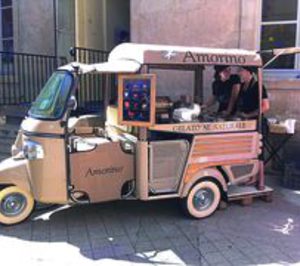 Amorino arranca su primer ApeCar en Madrid y aterriza en Andalucía
