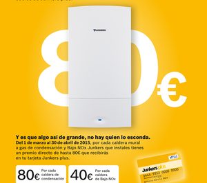 Premios directos por instalar calderas de condensación Junkers