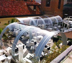 Tubbo, un nuevo producto premiado en la feria de Gante, permite la instalación de terrazas cubiertas sin obras