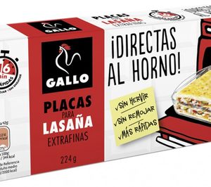 Gallo lanza una lasaña de cocción muy rápida 