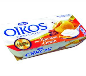 ‘Oikos Manzana-Canela’ y ‘Oikos Caramelo’ (Yogures Griegos). Danone