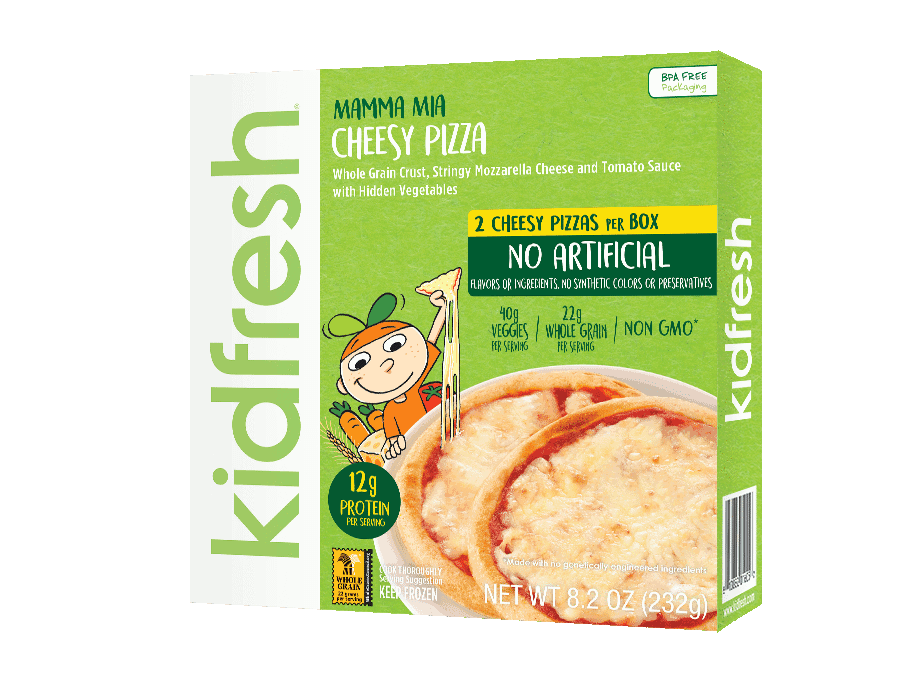 KidFresh ofrece productos congelados para niños con una gran cantidad de verduras comufladas entre sus ingredientes.