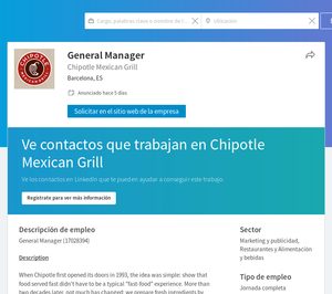 Chipotle busca director general en España