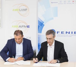 Ambilamp/Ambiafme y Fenie, acuerdo para fomentar el RAEE entre los instaladores