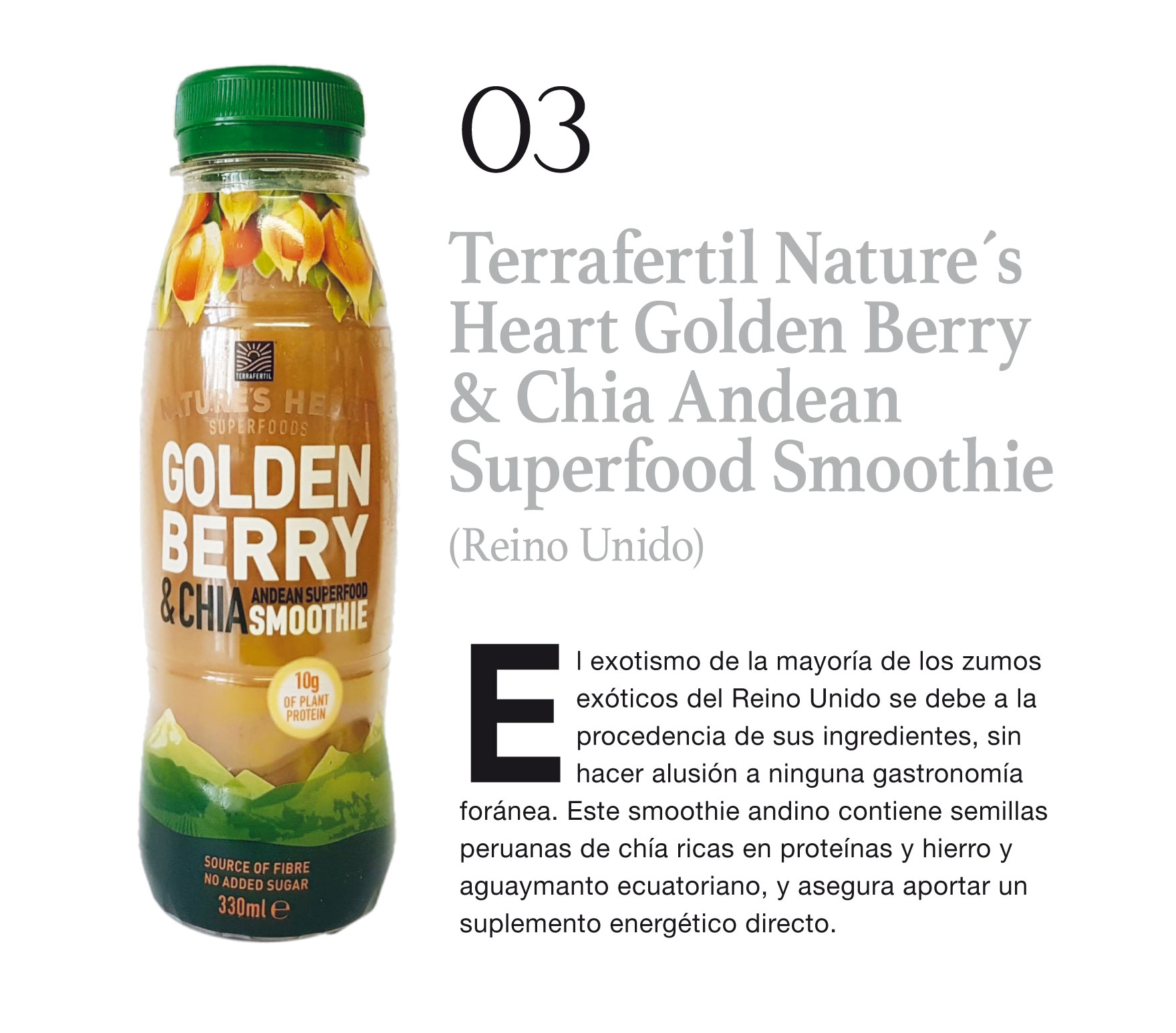 Terrafertil Nature's Heart Golden Berry & Chia Andean Superfood Smoothie (Reino Unido)