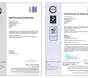 Nefab Pontevedra consigue la certificación PEFC y FSC