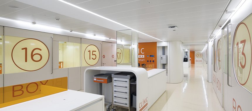 Hi-Macs, protagonista de la última renovación del Hospital Clínic de Barcelona