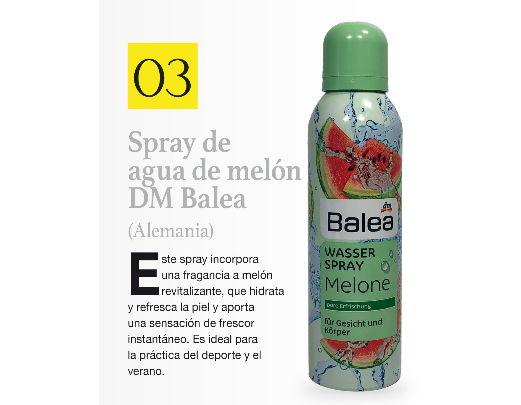 Spray de agua de melón DM Balea (Alemania)