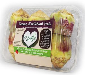 Cuadraspania innova con sus bandejas de alcachofa cortada