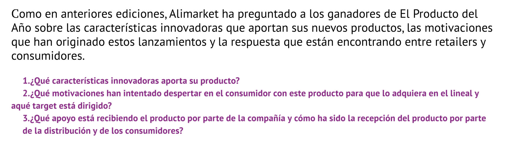 Los ganadores de El Producto del Año responden