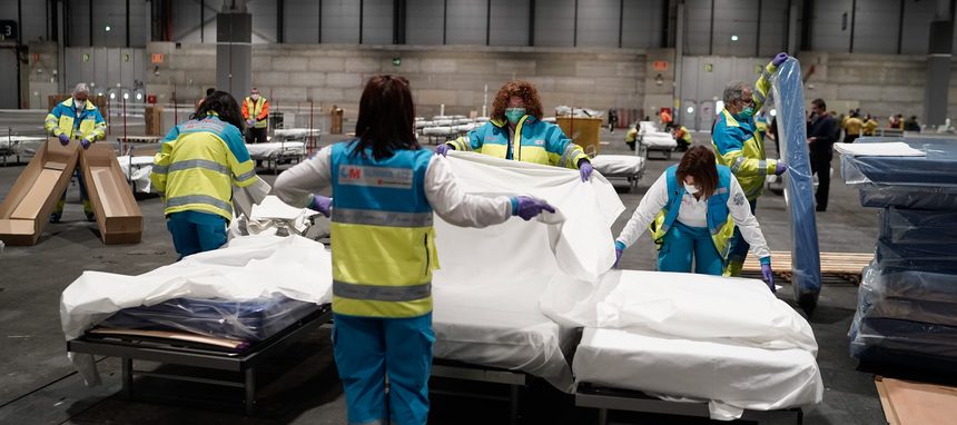 España proyecta habilitar casi 11.500 camas en hospitales de campaña