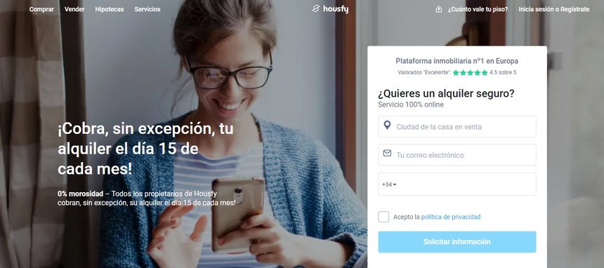 Housfy entra en el negocio del alquiler de viviendas