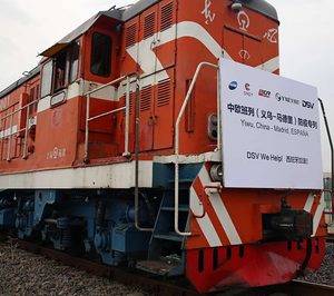 DSV transporta en tren material sanitario desde China a Madrid