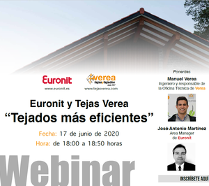 Tejas Verea y Euronit organizan dos webinar sobre cubiertas eficientes