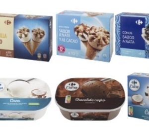 Carrefour alcanza el centenar de referencias en helados con marca propia