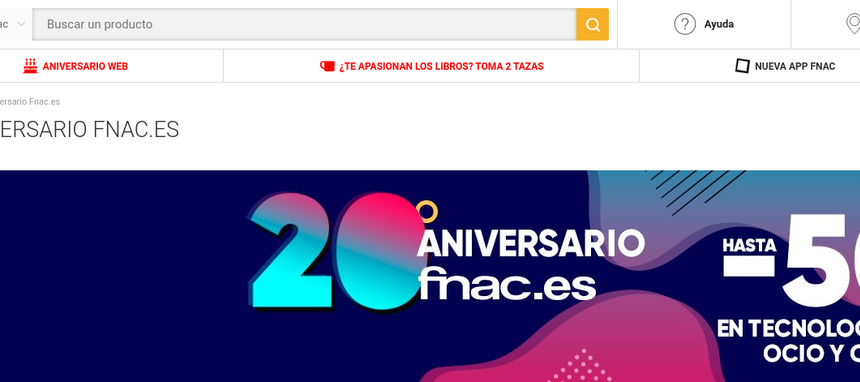Fnac celebra los 20 años de su tienda online