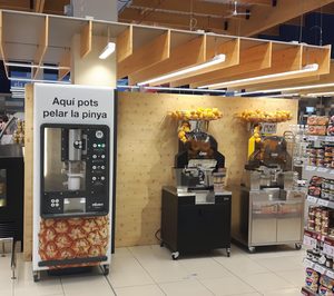 Bon Preu instala pelapiñas de Piñabar para impulsar sus Espai Fruits