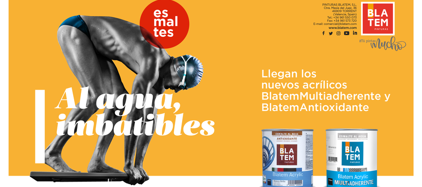 Pinturas Blatem presenta sus dos nuevos esmaltes al agua