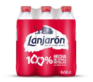 ‘Lanjarón’ presenta su botella de 50 cl con un 100% de plástico reciclado