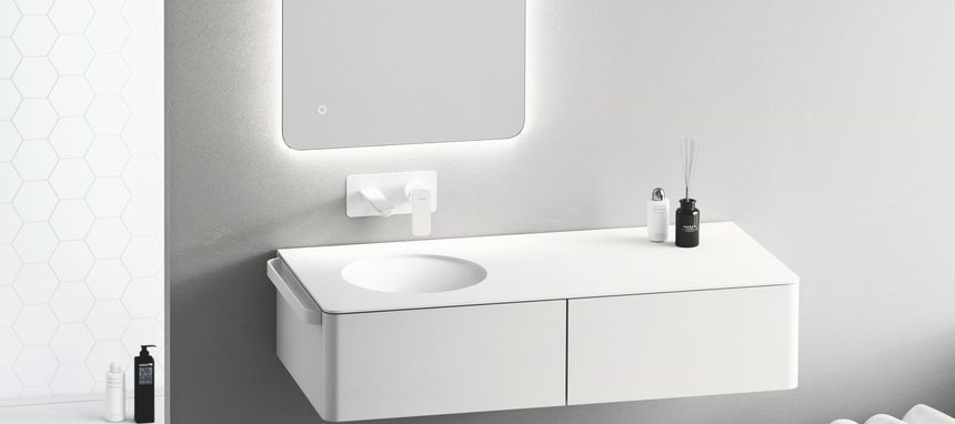 Nuovvo presenta la encimera Esferic con lavabo integrado