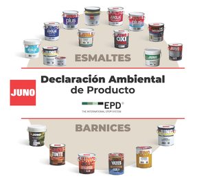 Pinturas Juno certifica con la EPD-DAP sus gamas de interior, exterior, esmaltes y barnices