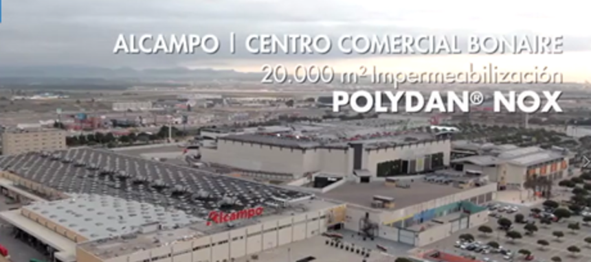 Danosa rehabilita la cubierta del Alcampo del centro comercial Bonaire con sus láminas descontaminantes