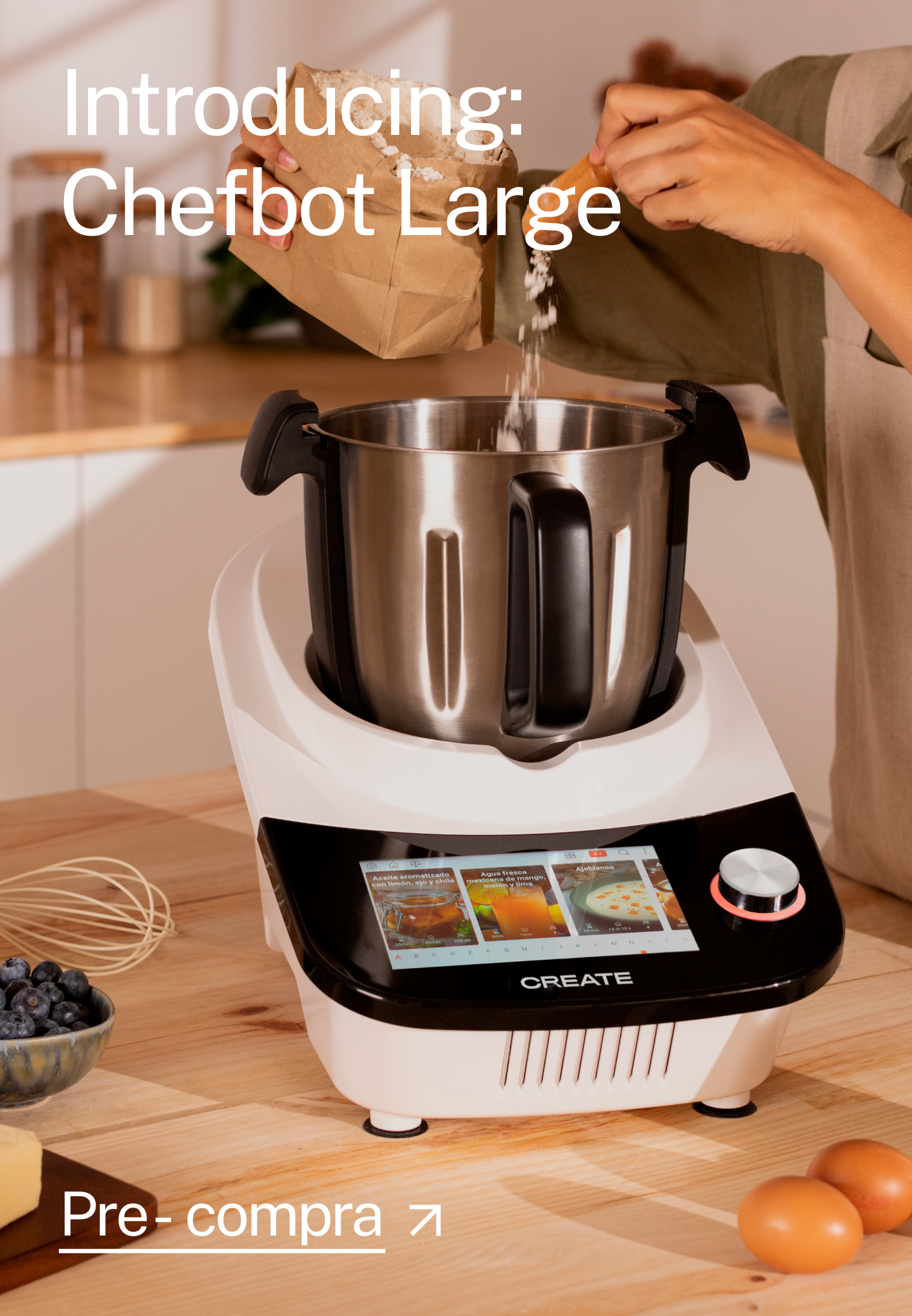 CHEFBOT TOUCH - Robot de cocina inteligente + Cesta Vaporera - Create