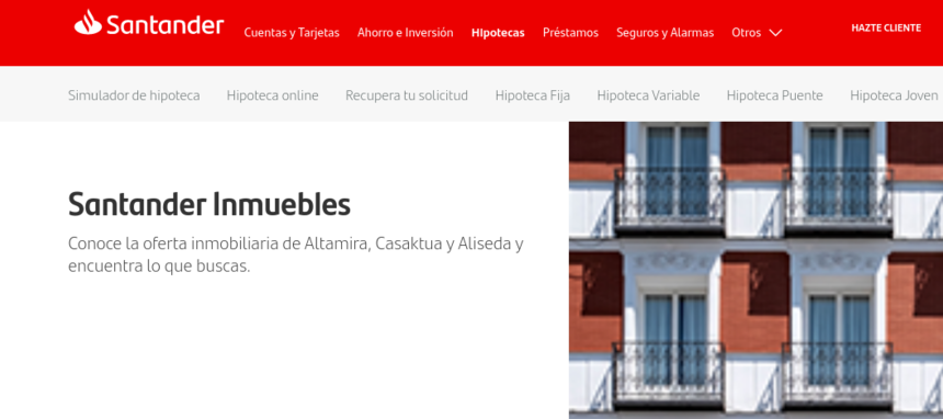 Banco Santander crea Yera para recuperar la gestión de sus activos inmobiliarios