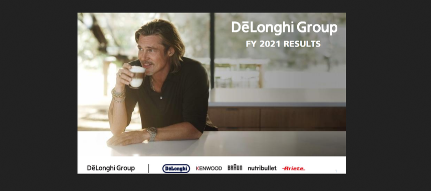 Delonghi creció en 2021 el 24% en ventas y el 29% en beneficio neto