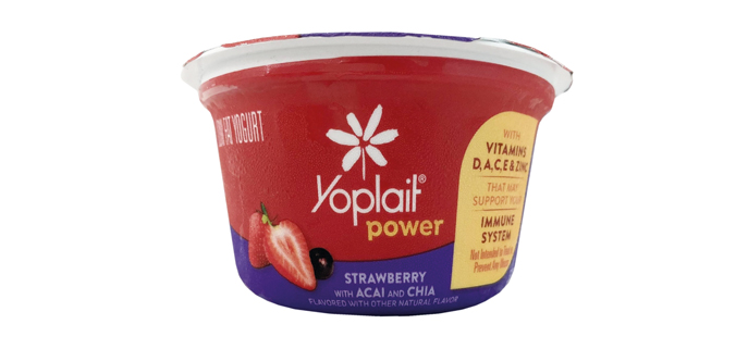 Yogur Yoplait Power Strawberry with Acai and Chia Low Fat Yogurt