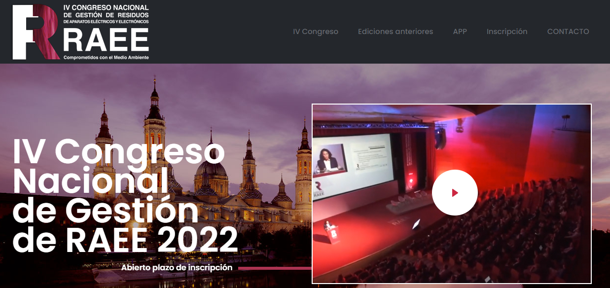 Zaragoza acoge en septiembre la IV Edición del Congreso Nacional de RAEE