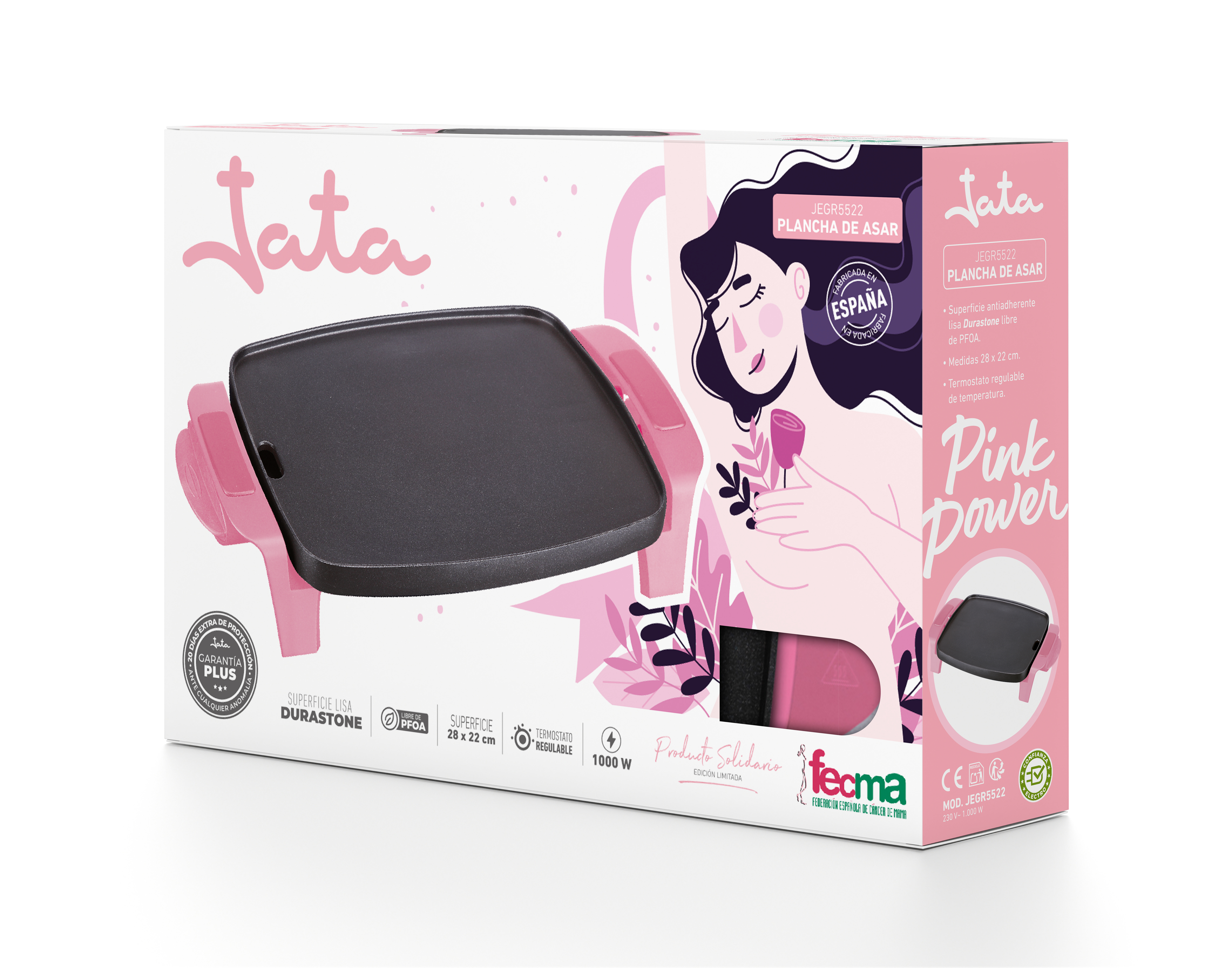 Jata solidaria customiza su plancha en rosa