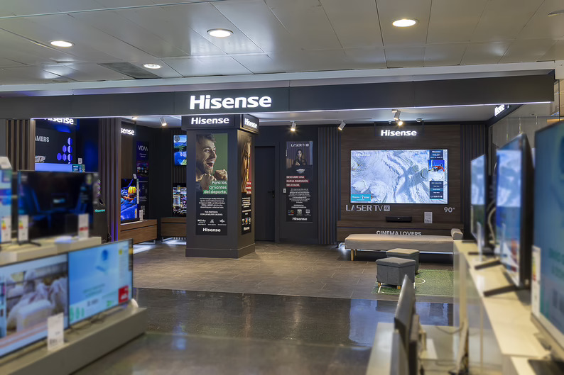 Nuevo espacio de Hisense TV en El Corte Inglés de Callao