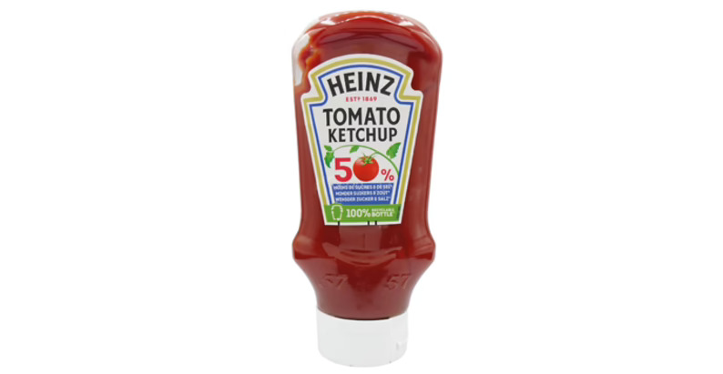 Salsa de tomate Ketchup Heinz 50% Menos Azúcar y Sal (4)
