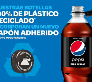 Pepsico presenta su nueva gama de envases PET con tapón adherido