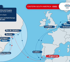 Cosco Shipping Lines conectará la península con Sudamérica a partir de septiembre