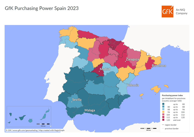 El poder adquisitivo en España, un 7% por debajo de la media europea