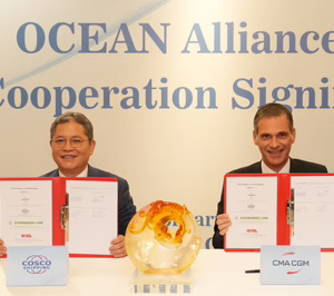 CMA CGM, Cosco, Evergreen y OOCL extienden su alianza hasta 2032