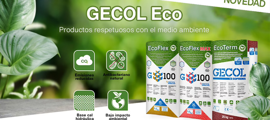 Gecol amplía su oferta de productos ecológicos con una nueva gama de morteros adhesivos