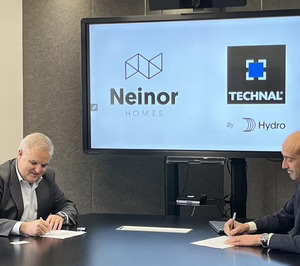 Technal y Neinor Homes firman un acuerdo para el uso del aluminio reciclado Hydro Circal 75R en sus promociones