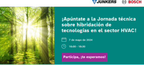 Junkers Bosch se suma a la I Jornada Técnica sobre Hibridación de Tecnologías en HVAC