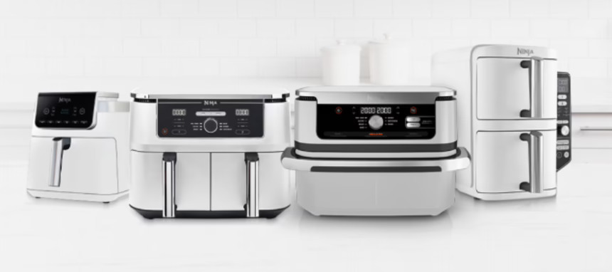 Ninja presenta su línea de airfryers en blanco