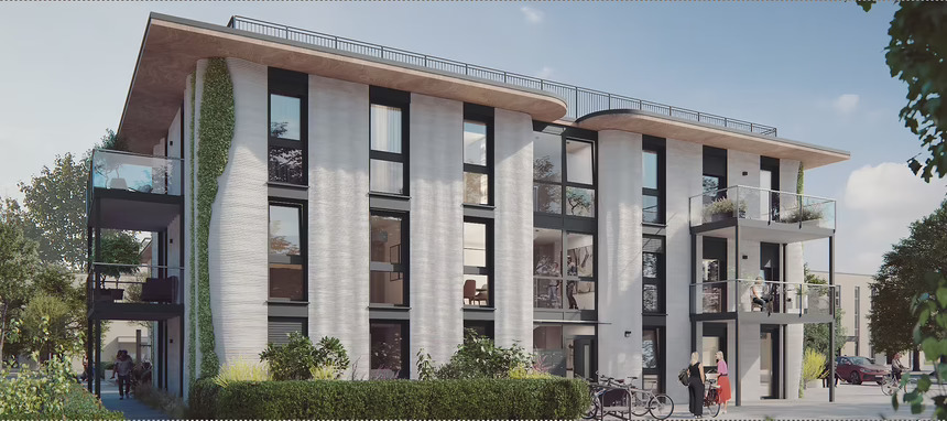 Estreno de la impresión 3D en serie para construcción con materiales sostenibles de Heidelberg Materials