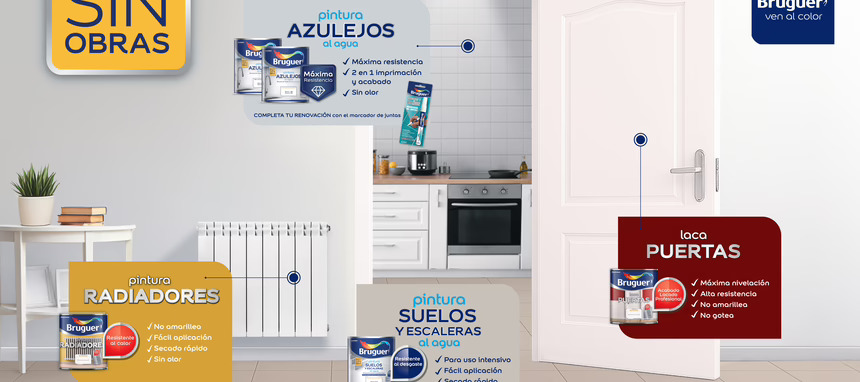 Bruguer presenta dos nuevas pinturas al agua para renovar el hogar sin obras