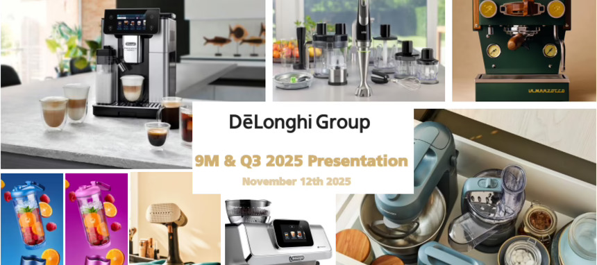 Grupo DeLonghi termina un trimestre con +11,5% y récord de ventas