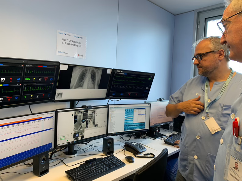 El proyecto Tele UCI territorial de Lleida, en el que colaboran Better Care y Teladoc Health, evita el traslado del 14% de pacientes críticos y semicríticos